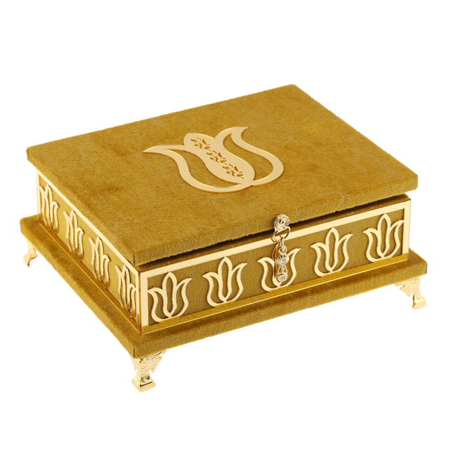 18x21 Cm Mermer Desen Hediyelik Kuran-ı Kerim Tesbih Seti