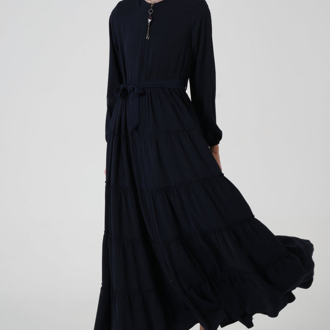 Viskon Kumaş Yıldız Cepli Ferace