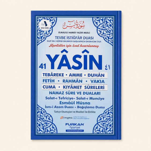 17x25 Cm 3 Farklı Renk Seçeneği 80 Sayfa Orta Boy Türkçe/Arapça Yasin Kitabı
