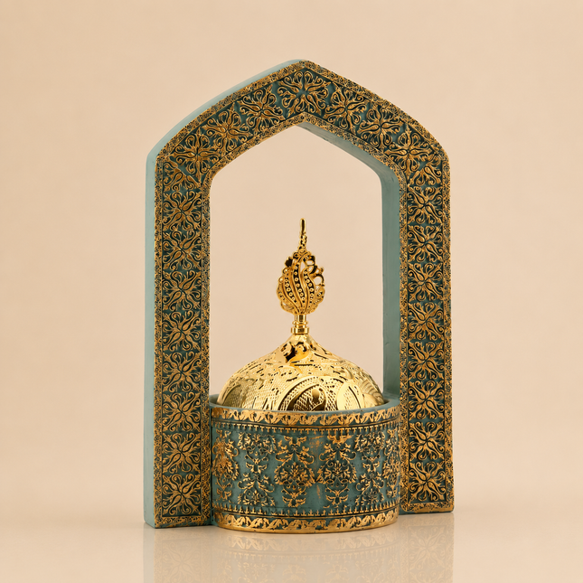19x12 Cm Mihrap El Boyama Buhurdanlık Biblo