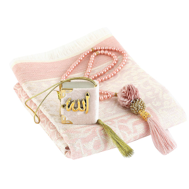 Bade Serisi Seccade Mini Kuran-ı Kerim Tesbih Seti