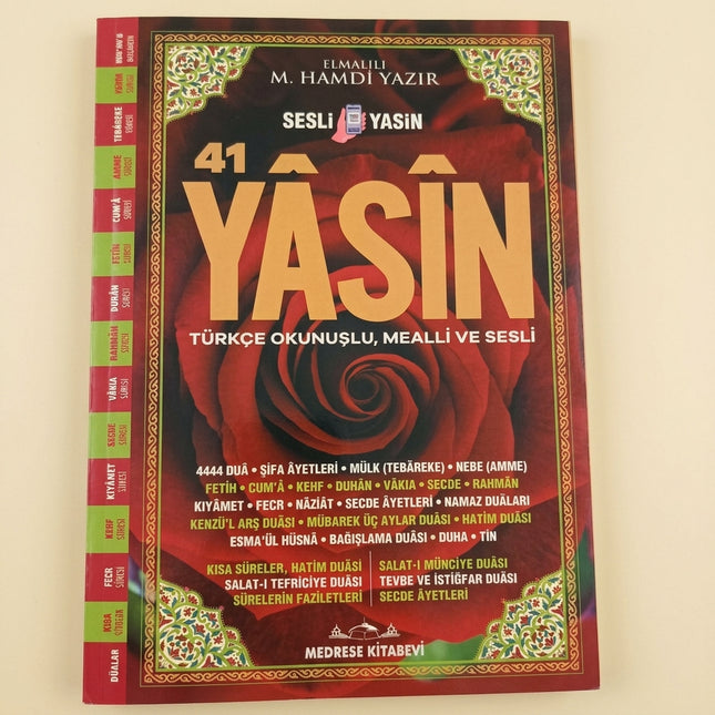 21x28 cm Rahle Boy 192 Sayfa Türkçe Okunuşlu, Mealli ve Sesli 41 Yasin-i Şerif