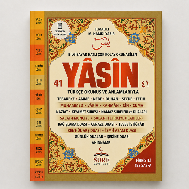 25x34 Cm 192 Sayfa Camii Boy 41 Yasin Kitabı