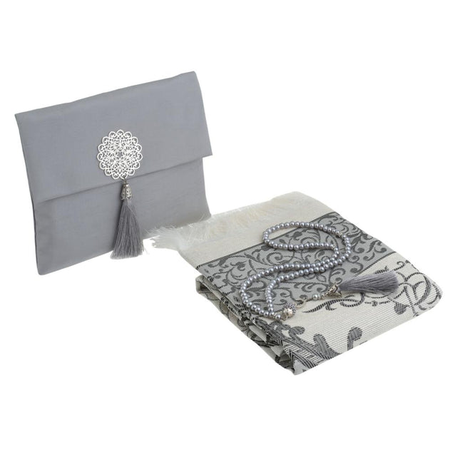 Şantuk Broşlu Seccade Tesbih Kesesi Seti