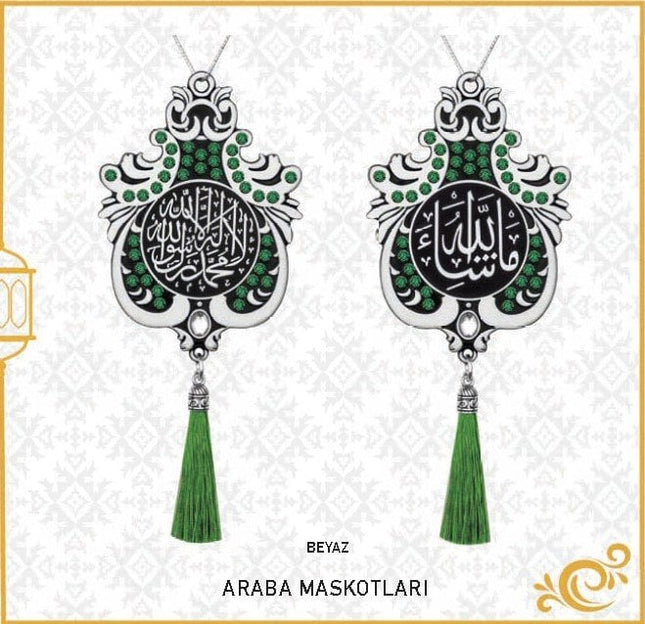 7x9 Cm Maşallah Ve Kelime-i Tevhid Lale Maskot Otosüs 10'Lu