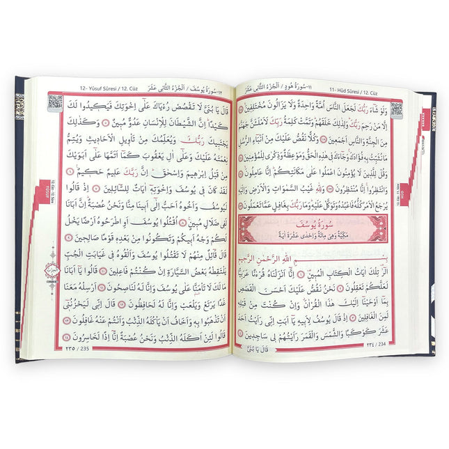 25x35 Camii Boy Bilgisayar Hatlı Miklepli Cilt Bezli Kuran-ı Kerim