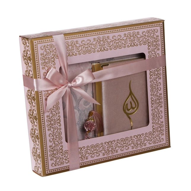 Miraç Serisi Lüks Kadife Seccade Kuran-ı Kerim Seti No:1