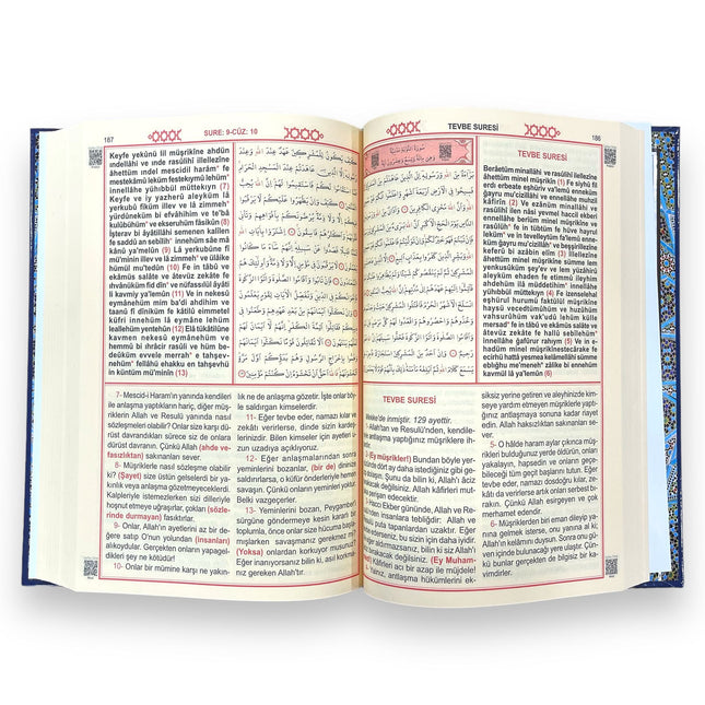20x28 Cm Rahle Boy Üçlü Mealli Kuran-Kerim