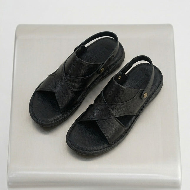 Erkek 2'si 1 Arada Sandalet (Siyah)