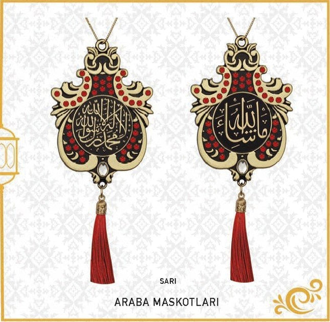 7x9 Cm Maşallah Ve Kelime-i Tevhid Lale Maskot Otosüs 10'Lu