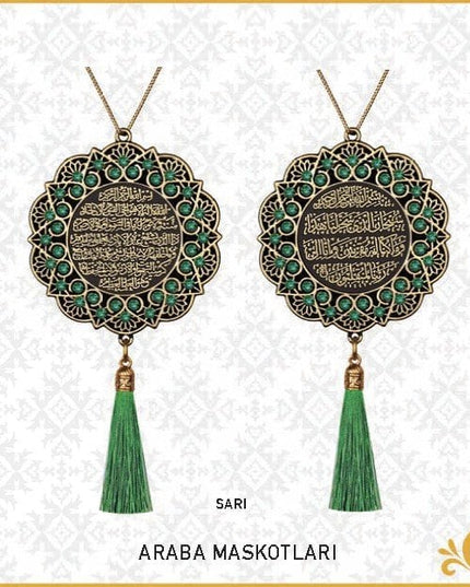 7 Cm Ayetel Kürsi Ve Sefer Duası Papatya Maskot Oto Süs 10'Lu