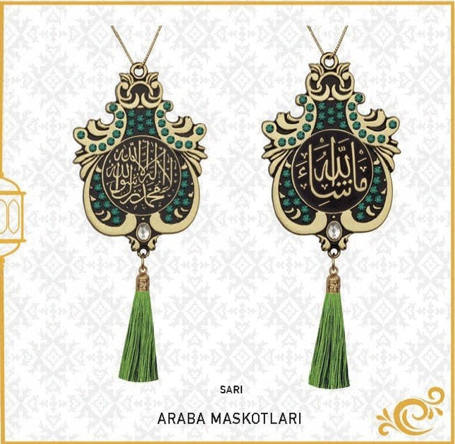 7x9 Cm Maşallah Ve Kelime-i Tevhid Lale Maskot Otosüs 10'Lu