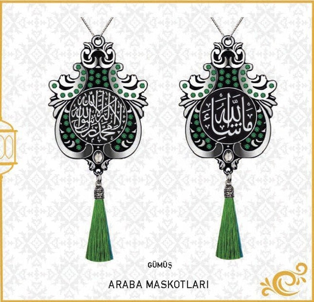 7x9 Cm Maşallah Ve Kelime-i Tevhid Lale Maskot Otosüs 10'Lu