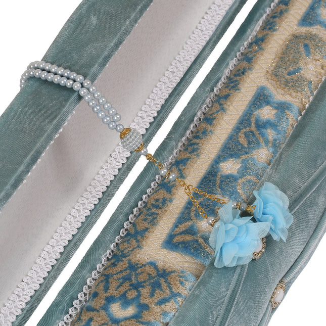 Kadife Düğmeli Seccade Tesbih Sandık