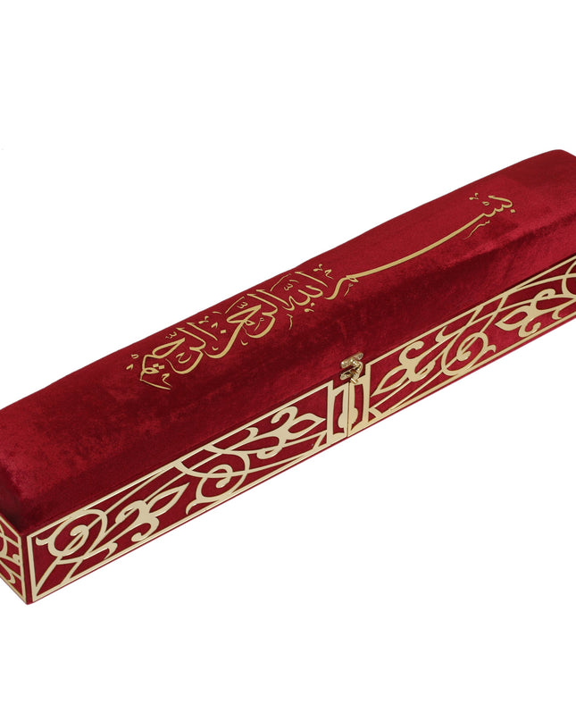 Kadife Pleksi Sandıklı Lüks Seccade Tesbih Seti