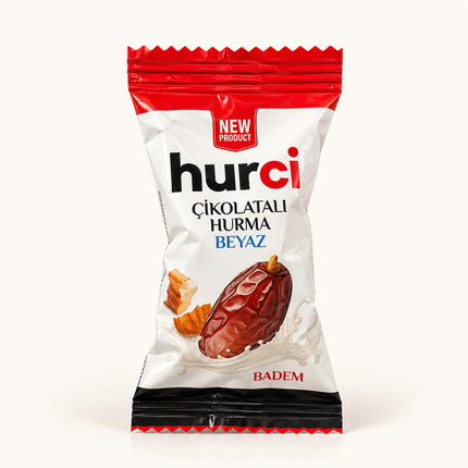 Hurci - Beyaz Çikolatalı Tüm Bademli Hurma (1 kg)