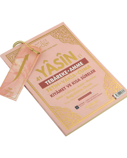 13x17 Cm 8 Farklı Renk Seçeneği 128 Sayfa Çanta Boy Renkli Arapça/Türkçe Yasin Kitabı (50 Adet)