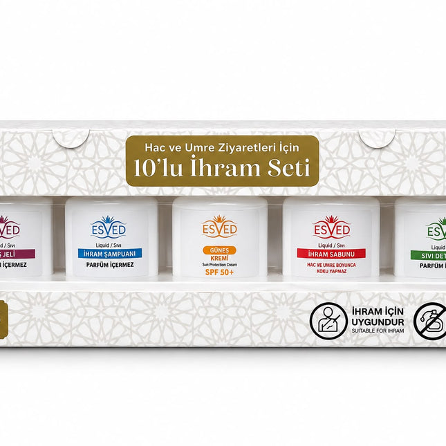 Esved Hac ve Umre Ziyaretleri İçin 10'lu İhram Seti