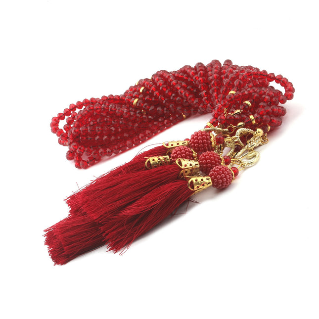 99'Luk 6 Mm Kristal Vavlı Tesbih (10 Adet)