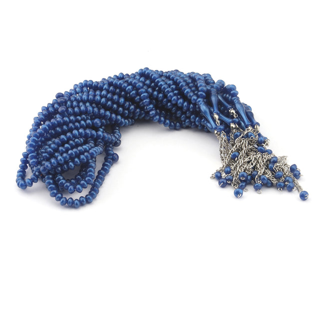 99'Luk 7 Mm Sedefli Yassı İnci Tesbih (10 Adet)