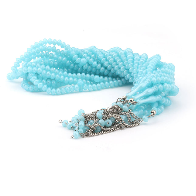 99'Luk 7 Mm Sedefli Yassı İnci Tesbih (10 Adet)