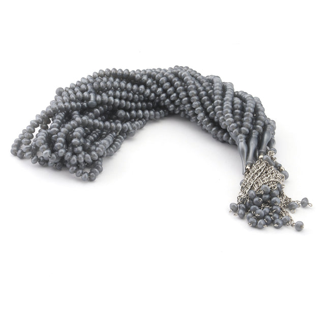 99'Luk 7 Mm Sedefli Yassı İnci Tesbih (10 Adet)