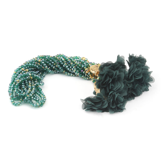 99'Luk 6 Mm Kristal İki Tül Güllü Tesbih (10 Adet)