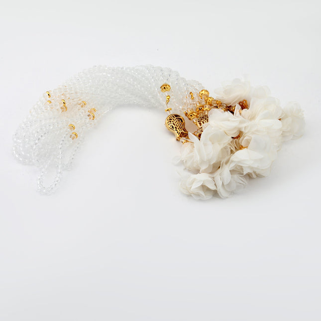 99'Luk 6 Mm Kristal İki Tül Güllü Tesbih (10 Adet)