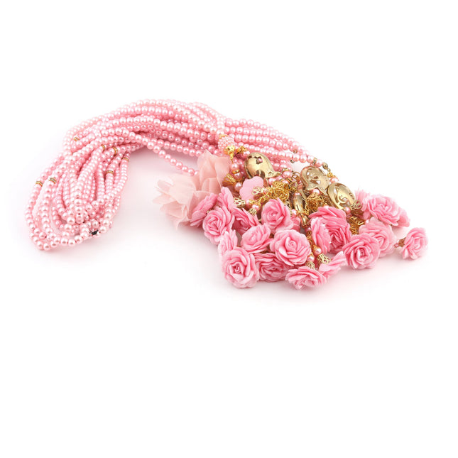 99'Luk 6 Mm Üç Güllü Laleli İnci Tesbih (10 Adet)