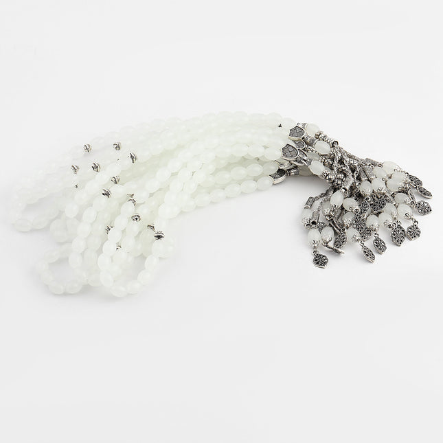 33'Lük 10 Mm Arpa Lüks Cam Akik Tesbih (10 Adet)