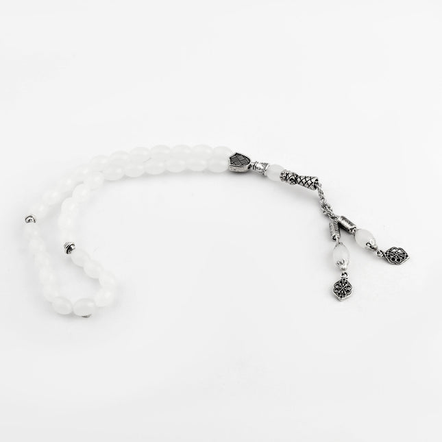 33'Lük 10 Mm Arpa Lüks Cam Akik Tesbih (10 Adet)