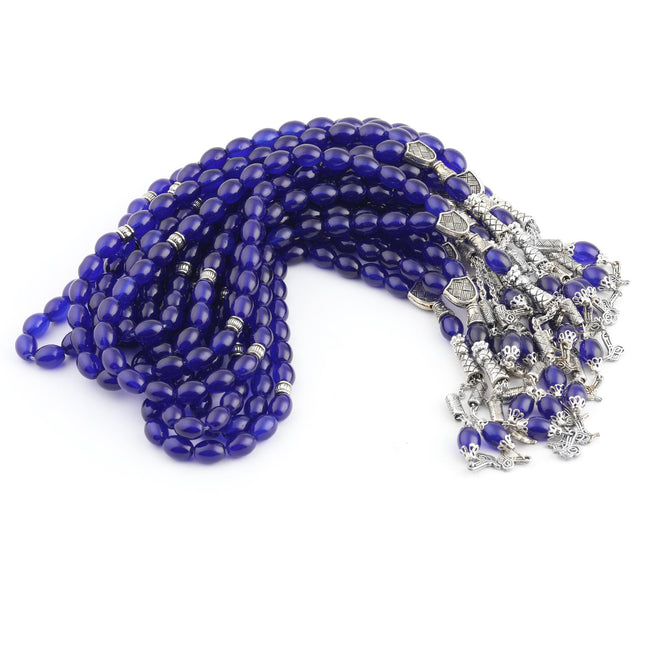 33'Lük 10 Mm Arpa Lüks Cam Akik Tesbih (10 Adet)