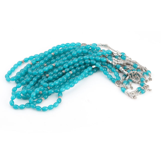 33'Lük 10 Mm Arpa Lüks Cam Akik Tesbih (10 Adet)