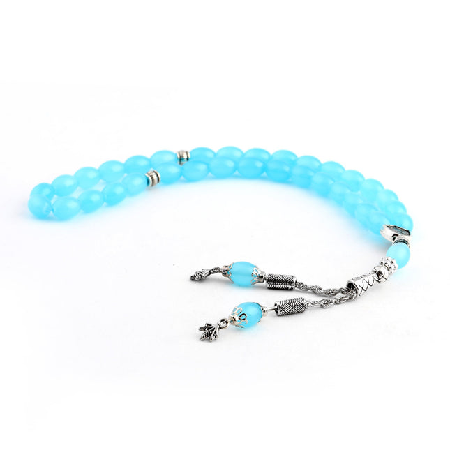 33'Lük 10 Mm Arpa Lüks Cam Akik Tesbih (10 Adet)