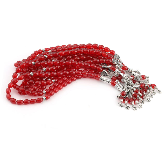 33'Lük 10 Mm Arpa Lüks Cam Akik Tesbih (10 Adet)