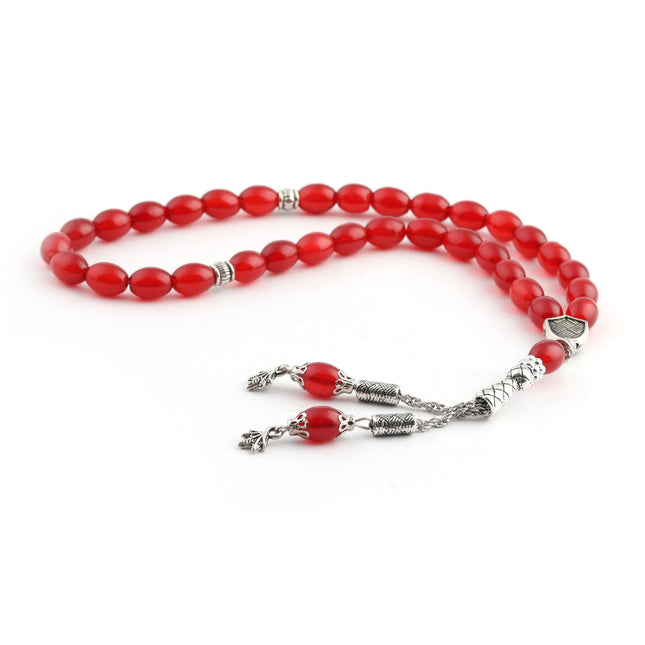 33'Lük 10 Mm Arpa Lüks Cam Akik Tesbih (10 Adet)