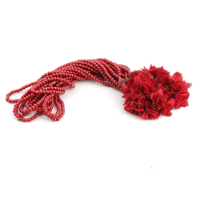 99'Luk 6 Mm İki Tül Güllü İnci Tesbih (10 Adet)