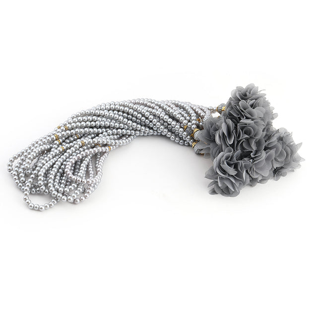 99'Luk 6 Mm İki Tül Güllü İnci Tesbih (10 Adet)