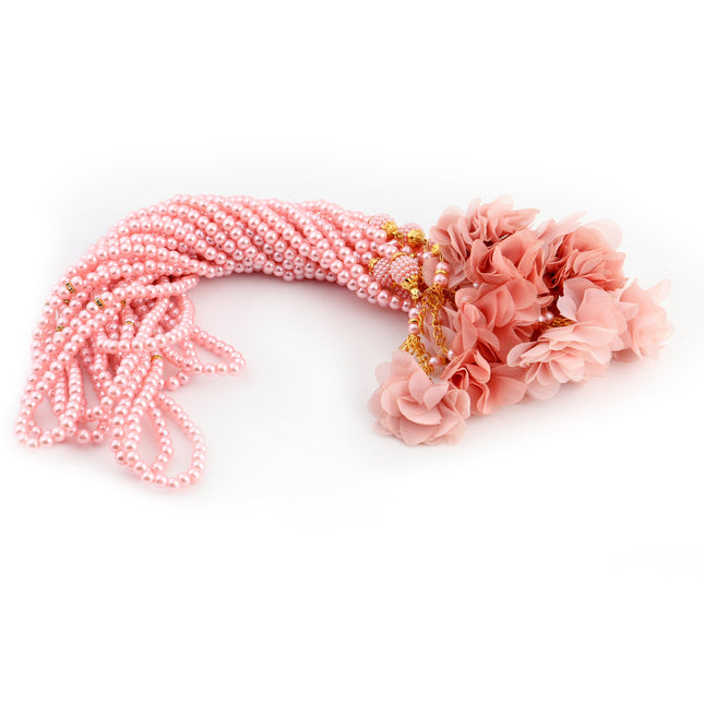 99'Luk 6 Mm İki Tül Güllü İnci Tesbih (10 Adet)