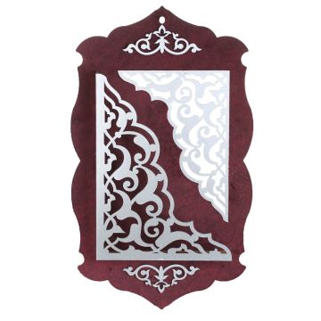 42x25 Cm  Ahşap Cepli Kuranlık Bordo