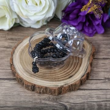 Şeffaf Gül Kutulu Kokulu Tesbih 24'Lü