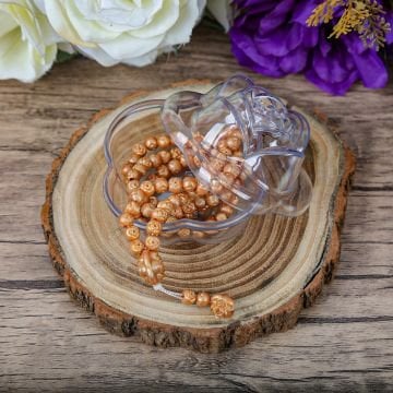 Şeffaf Gül Kutulu Kokulu Tesbih 24'Lü