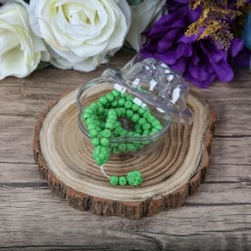 Şeffaf Gül Kutulu Kokulu Tesbih 24'Lü