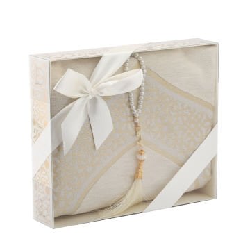 Açelya Serisi Hediyelik Seccade Tesbih Seti 24'Lü