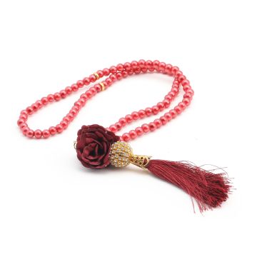 Bade Serisi Seccade Mini Kuran-ı Kerim Tesbih Seti Bordo