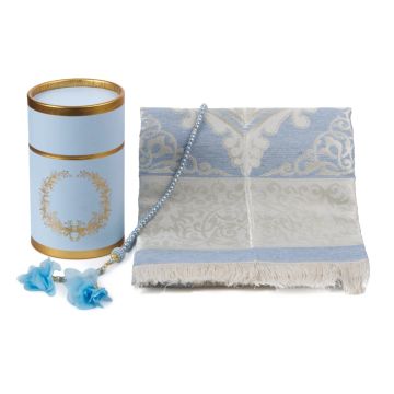 Dolmabahçe Seccade Ve Tesbih Seti Mavi