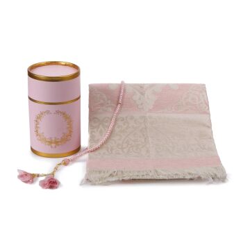 Dolmabahçe Seccade Ve Tesbih Seti Pembe