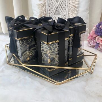 Hediyelik Çırağan Seccade Tesbih Seti Siyah