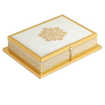 31x24x8 Cm Kadife Kuran-ı Kerim Tesbih Kutusu Pembe