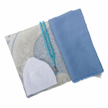 Hicaz Serisi Hac Umre Hediye Seti Mavi